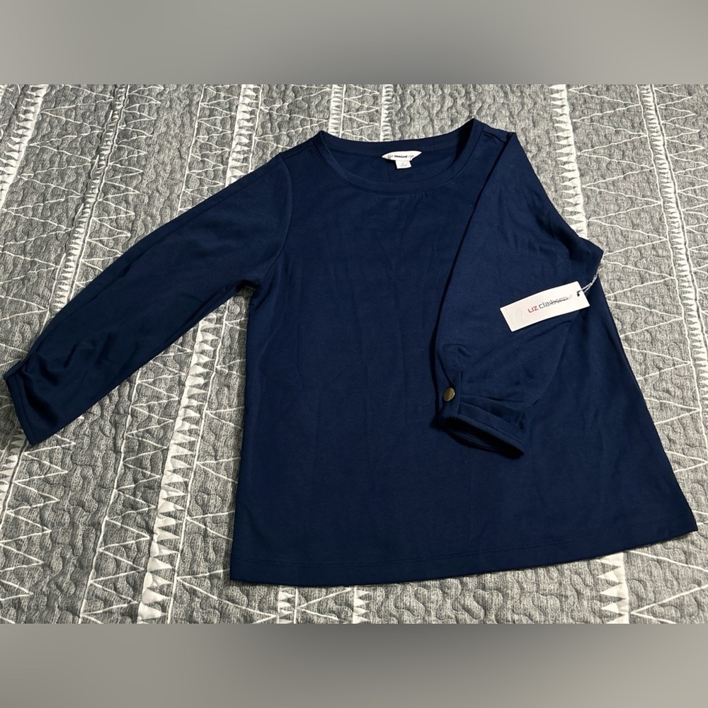 NWT LIZ Claiborne Sweater For Women| Navy Blue | Size Small | BB3
